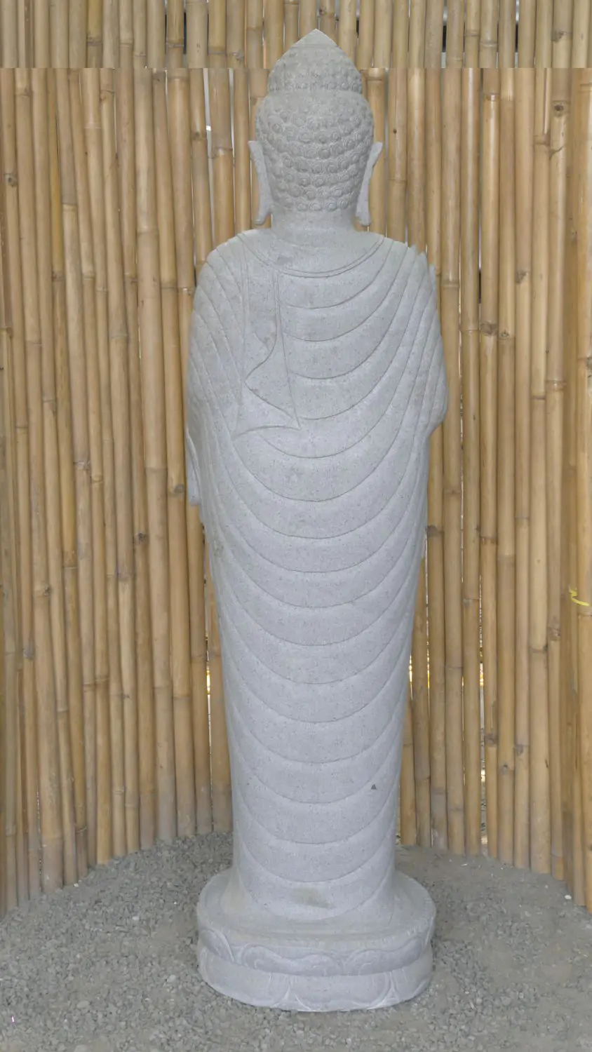  Product image 7 of the product “Standing Buddha - Abhaya mudra made of Riverstone, ca. 179 cm High ”